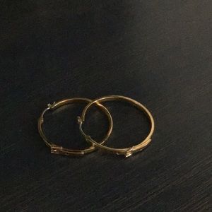Michael Kors hoop, buckle earrings